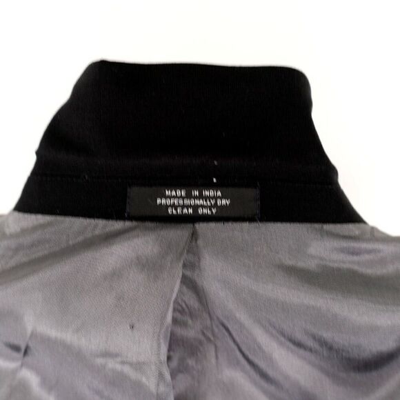 DAMAGED Cezani Wool Black 3 Button Blazer 42R Tiny‎ Holes On Lapel - Picture 14 of 15
